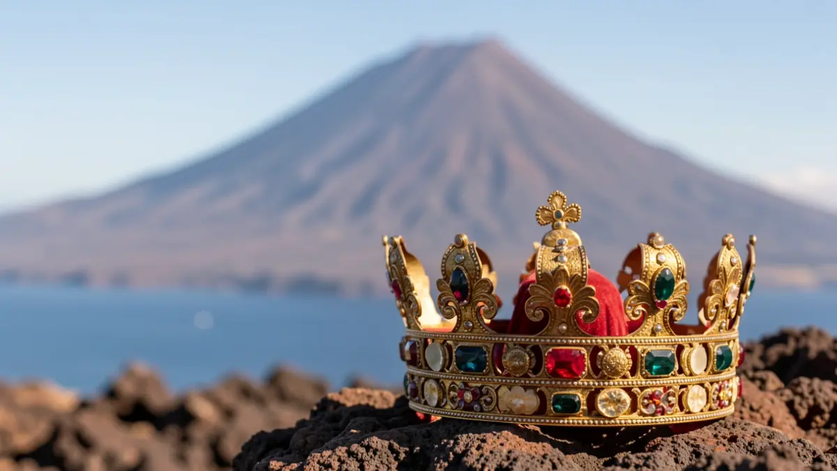 Imagen genérica de una tiara papal con el Teide de fondo.