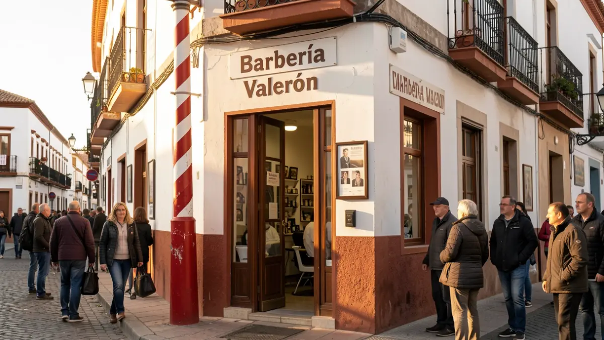 Facade of Barbería Valerón in Telde.