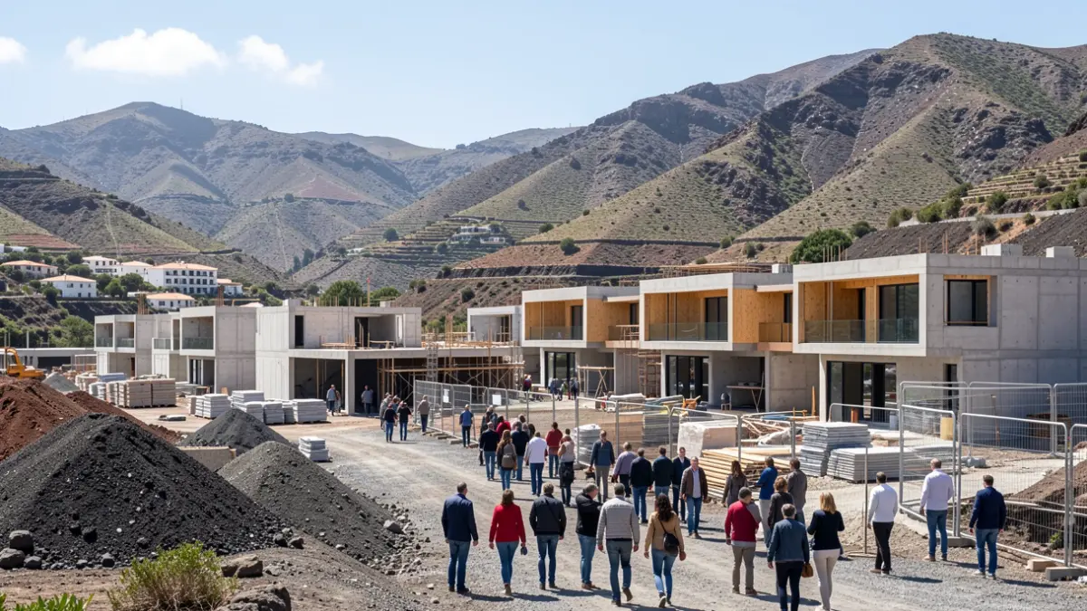 Construction site for new protected housing in Arrecife, Lanzarote.