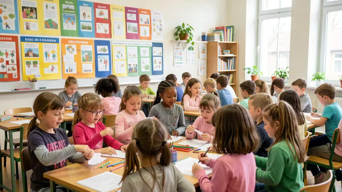 Imagen genérica de niños participando en una actividad escolar.