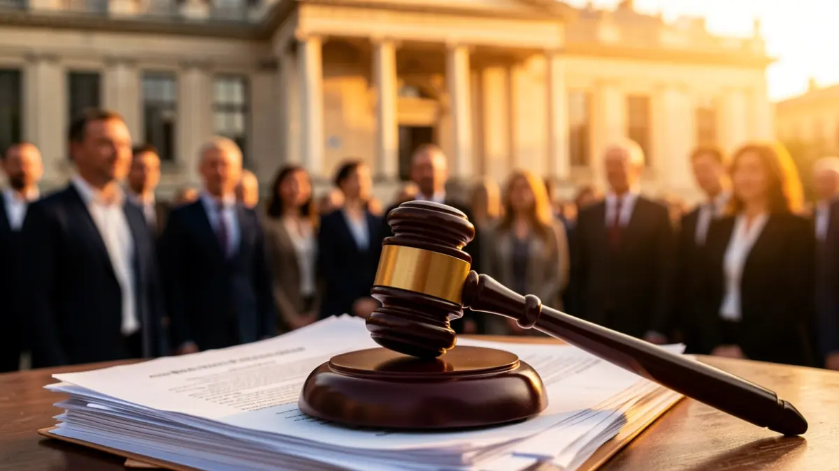 Generic image of a judge's gavel on legal documents.