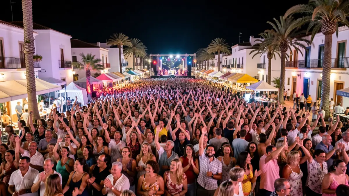 Imagen genérica de un concierto multitudinario en Gáldar.
