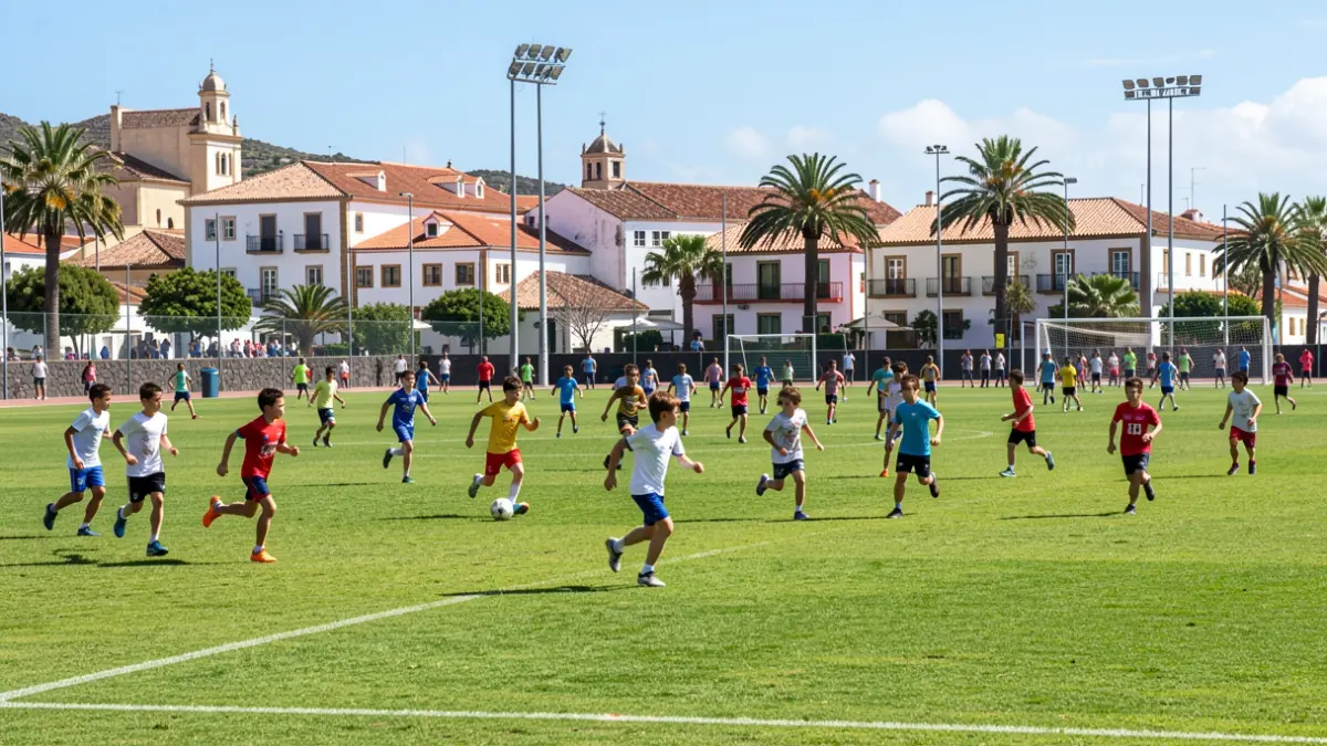Imagen genérica de niños y jóvenes participando en actividades deportivas de verano en instalaciones municipales.