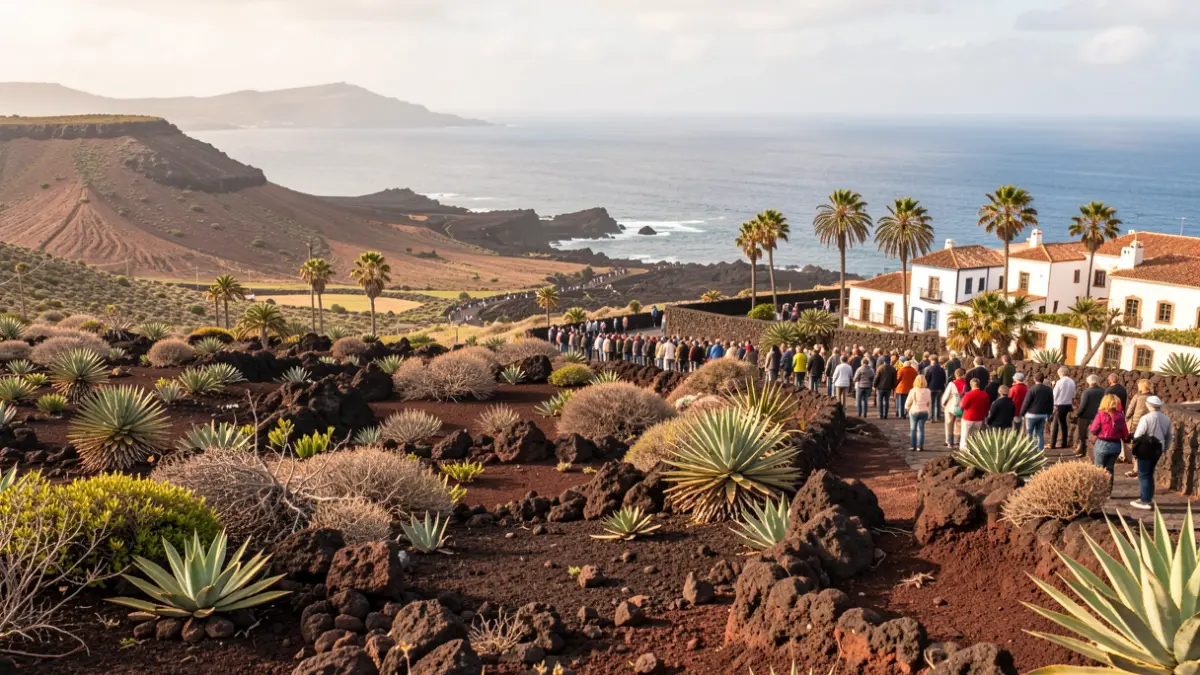 Imagen genérica de un paisaje de Canarias con arquitectura tradicional.