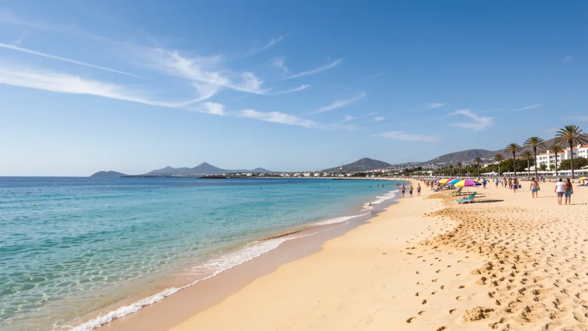 Imagen genérica de una playa canaria segura y tranquila.