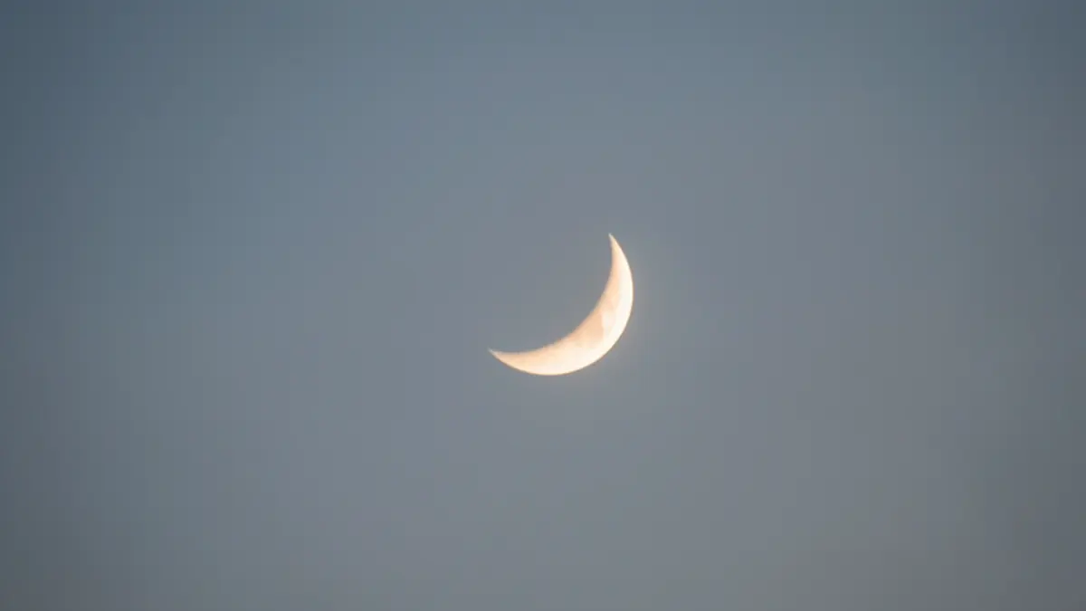 Image of a partial solar eclipse seen from the Canary Islands, with the Moon covering part of the Sun.