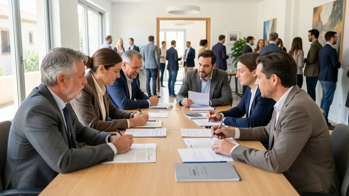 Generic image of professionals in a work meeting about vulnerability and housing in Canarias.