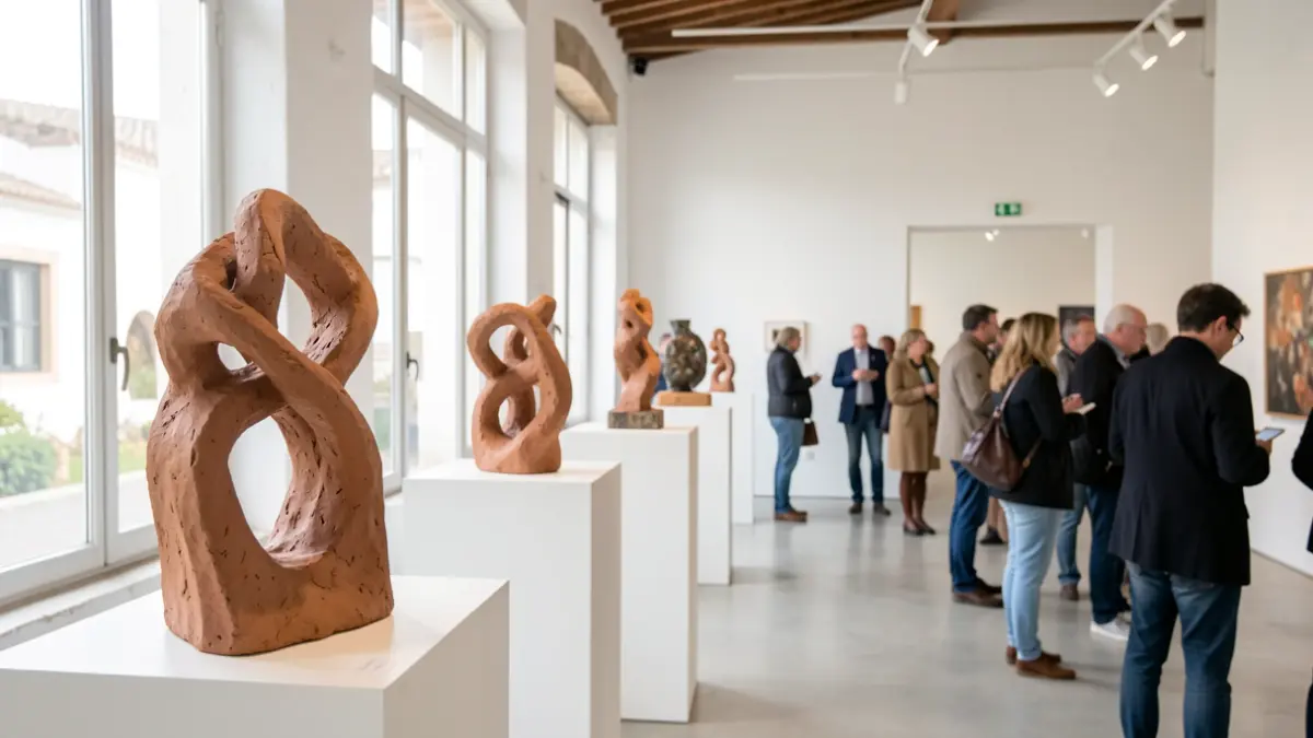 Exposición de esculturas de arcilla en Candelaria.