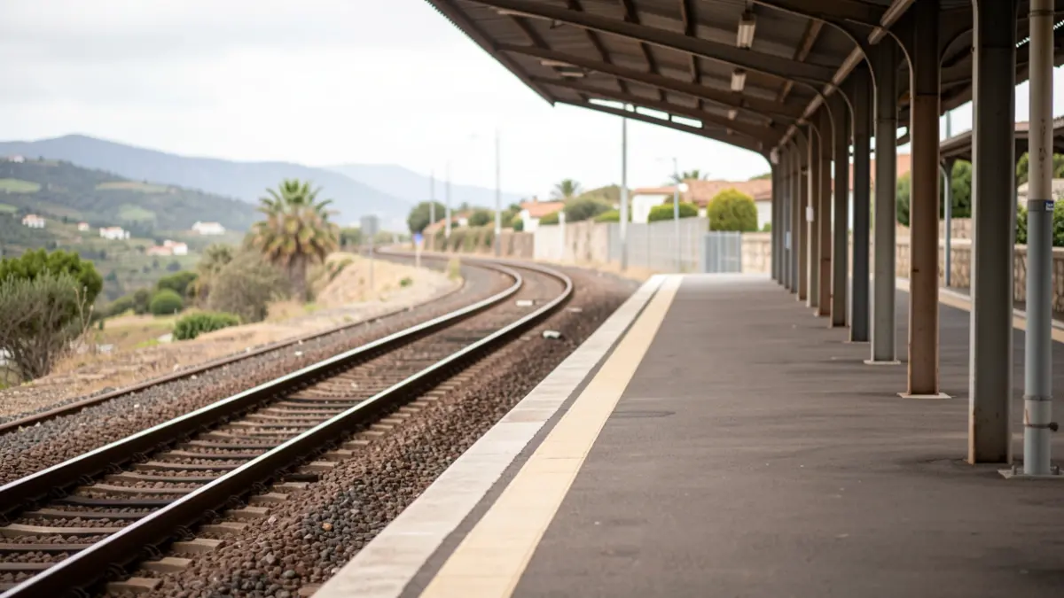 Generic image of an empty transport station with tracks.