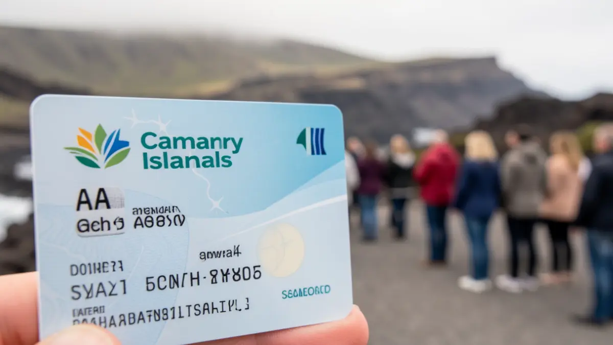 Health card with AA code for accessibility and accompaniment.
