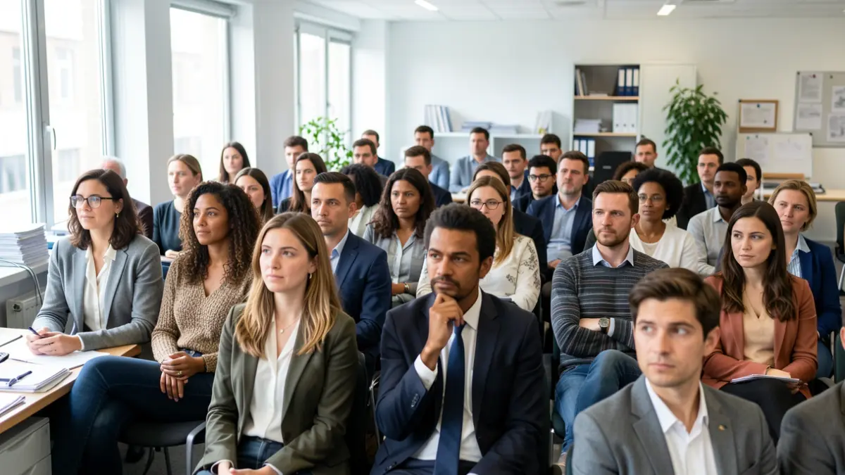 Imagen genérica de personas diversas en un entorno de oficina, representando la regularización migratoria.