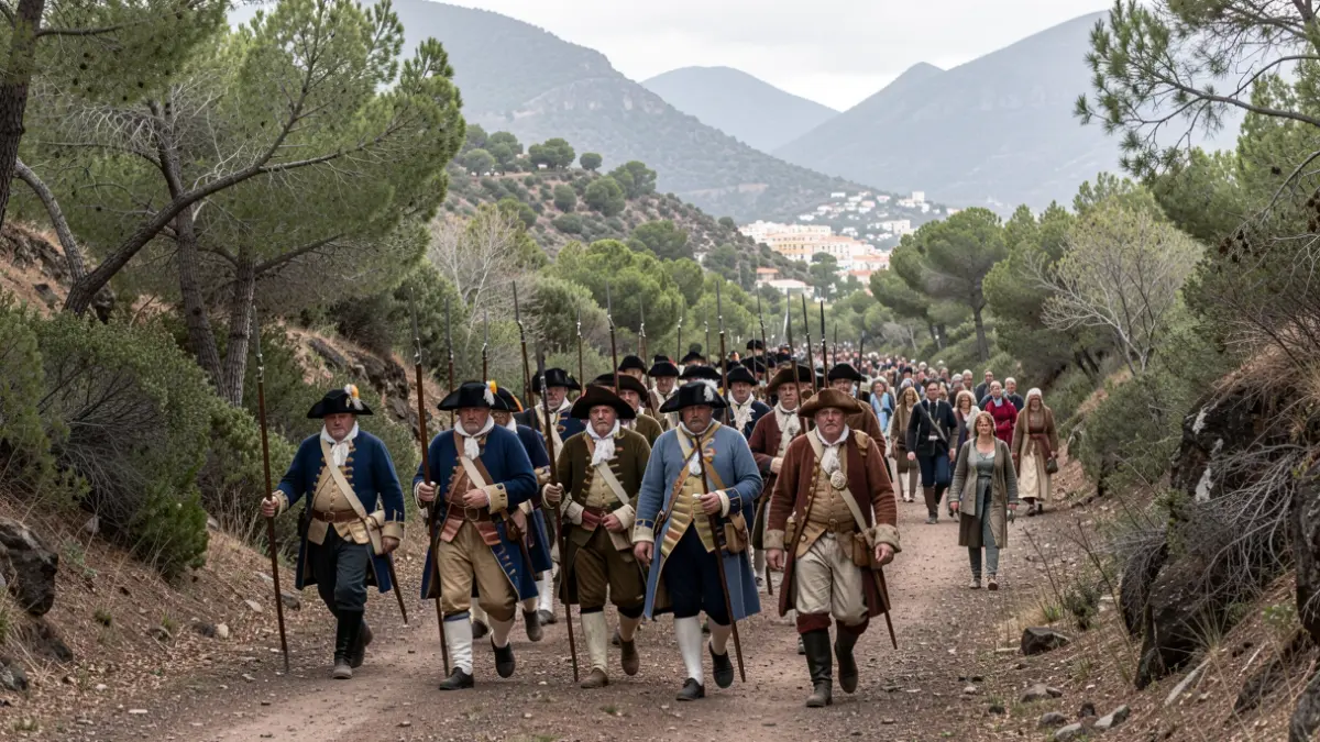 Imagen de una caminata conmemorativa de la Batalla del Batán en Gran Canaria.