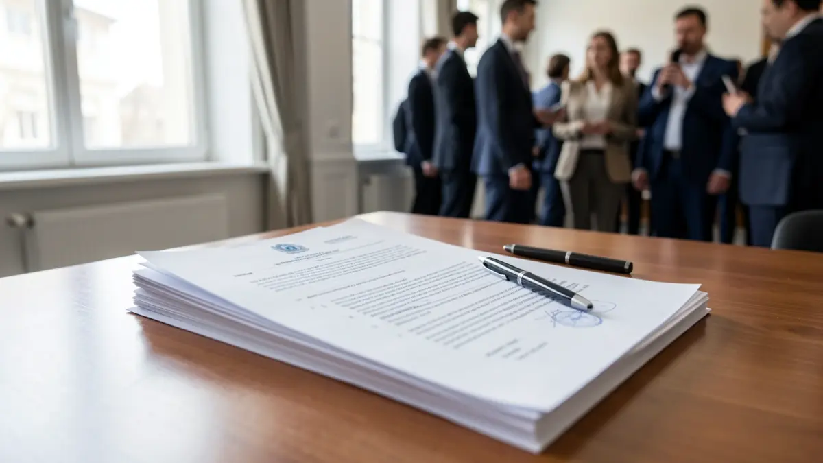 Generic image of official documents on an office desk.