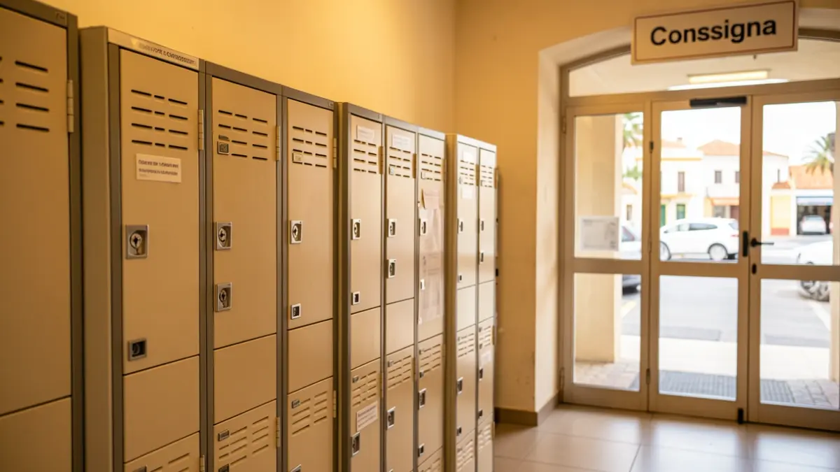 Image of the luggage storage area in a Correos post office in La Gomera.
