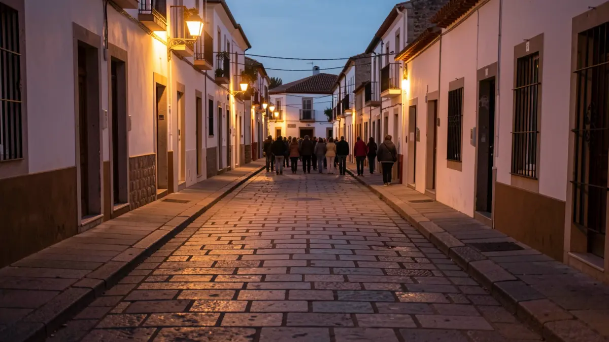Generic image of a quiet residential street at dusk.