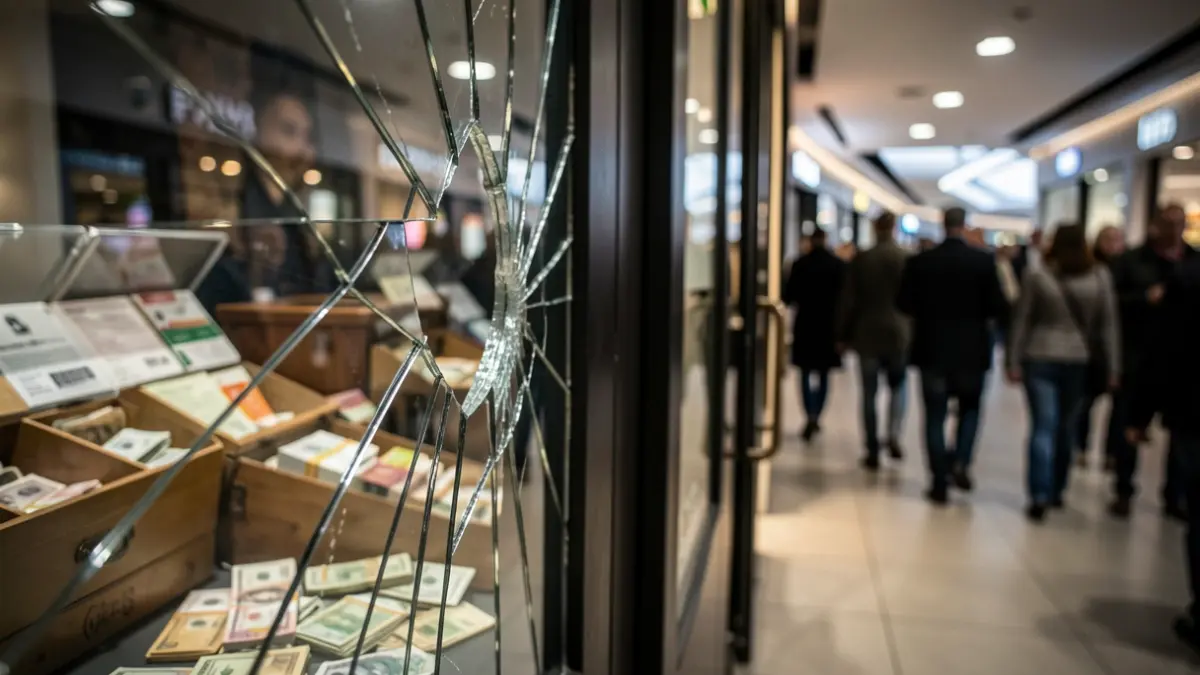 Cash boxes with money stolen from a shop in a Gran Canaria shopping mall.