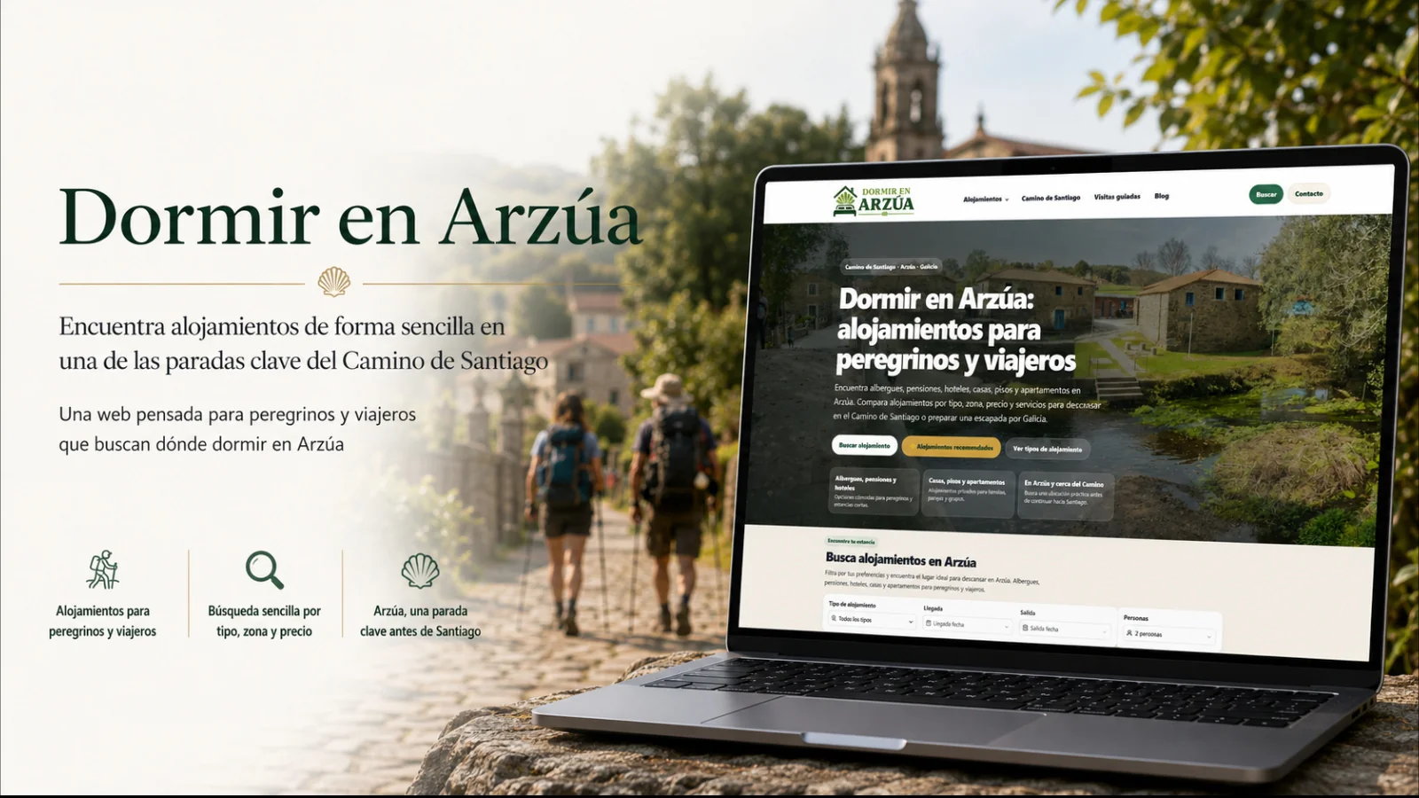 DormirenArzua.com facilita la búsqueda de alojamiento a peregrinos y viajeros en Arzúa