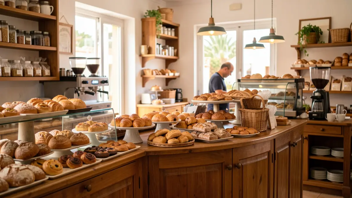 Generic image of an artisanal bakery and coffee shop.