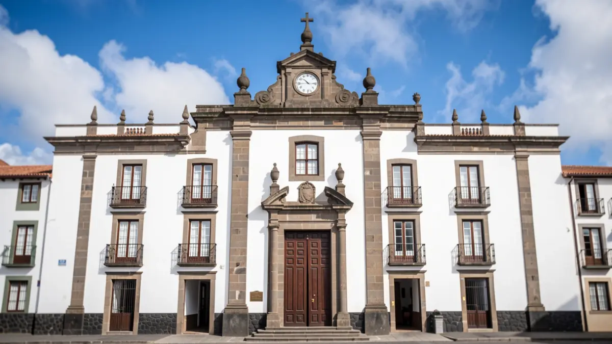 Fachada del Ayuntamiento de La Laguna, Tenerife.