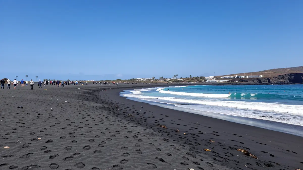 Vista de la costa de Playa Jardín en Puerto de la Cruz.