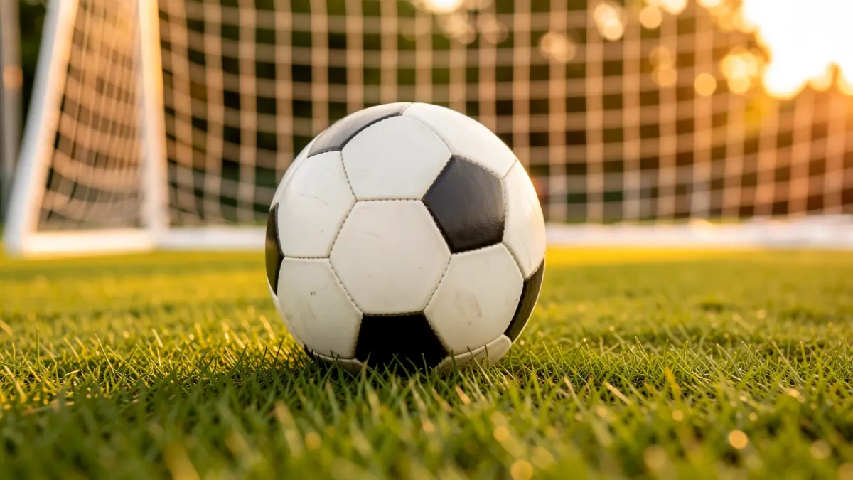 Generic image of a soccer ball on a stadium pitch.