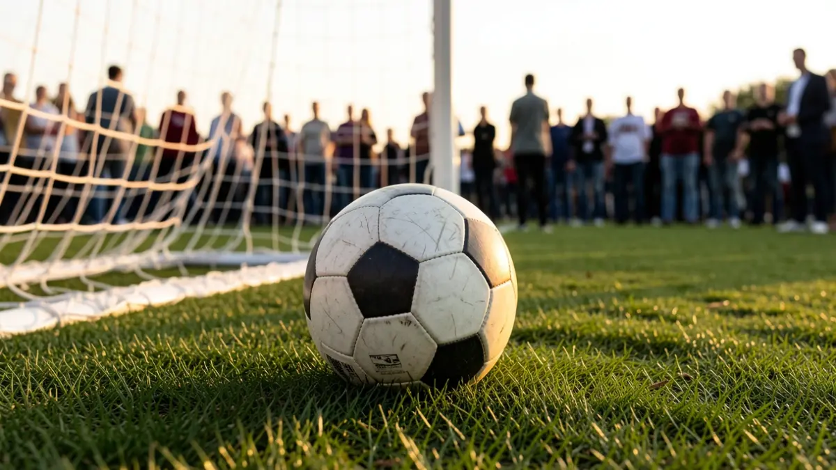 Generic image of a soccer ball on grass.