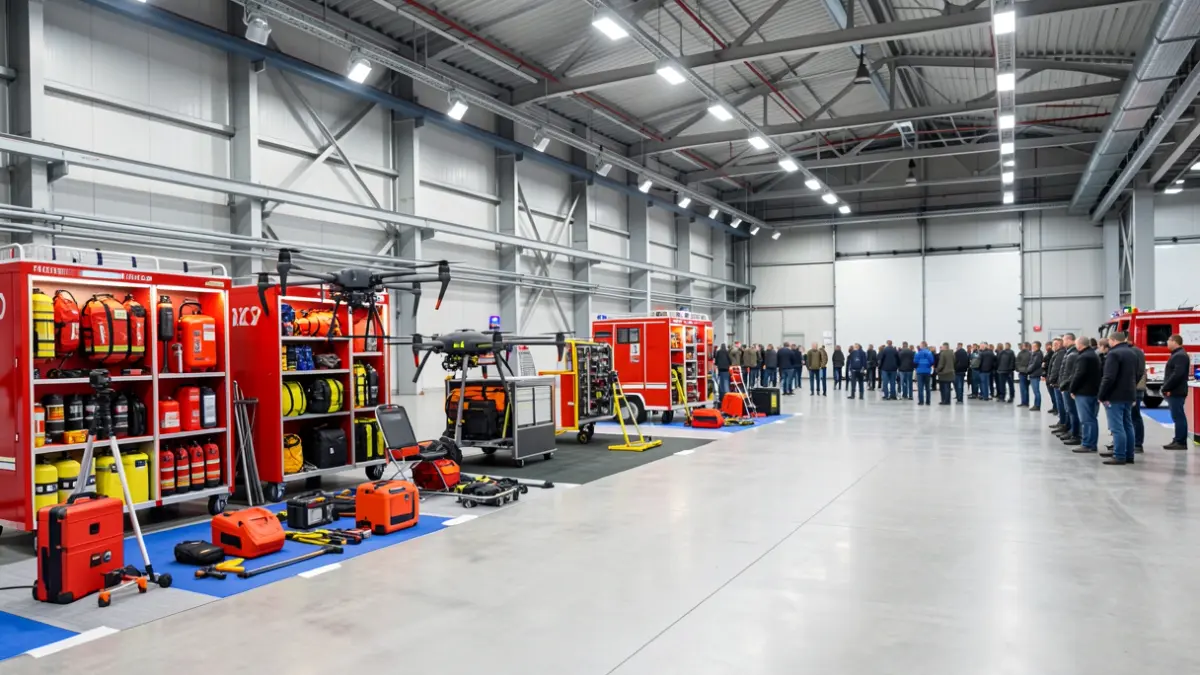 Image of the new rescue equipment and tools presented by the Emergency Consortium.