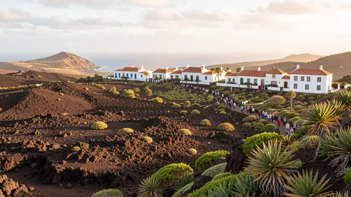 Imagen genérica de un paisaje de Canarias con arquitectura tradicional.
