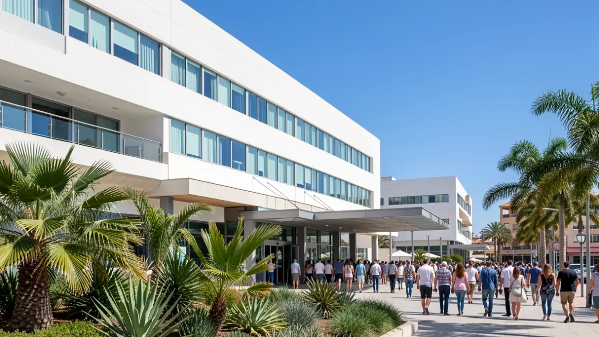 Fachada del Hospital Doctor Negrín en Las Palmas de Gran Canaria.
