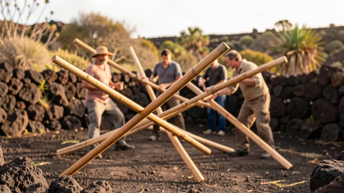 Generic image of a demonstration of the Quintero style palo game in El Hierro.