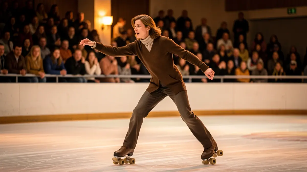 Imagen genérica de una patinadora artística en pleno movimiento sobre una pista.
