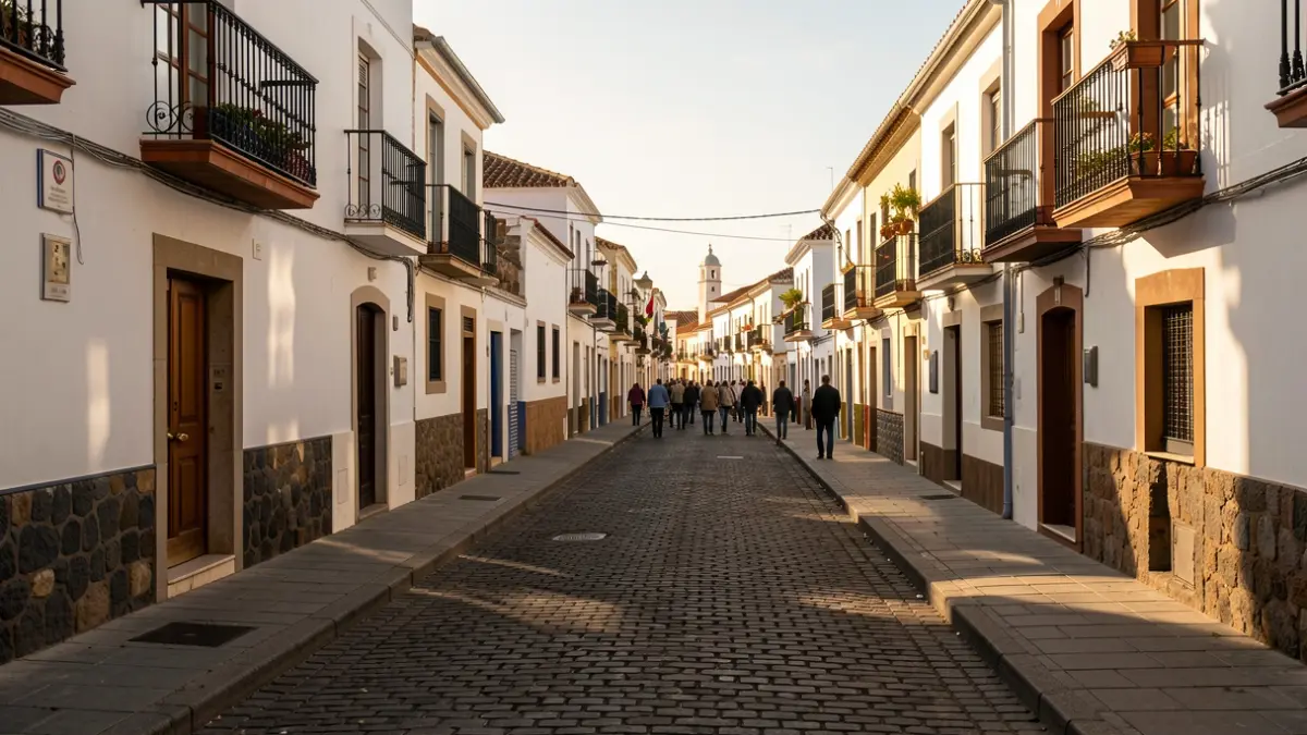 Imagen genérica de una calle residencial en Canarias con arquitectura tradicional.