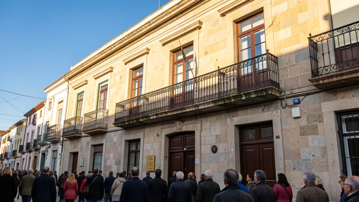 Facade of the Mogán Town Hall under the afternoon light.