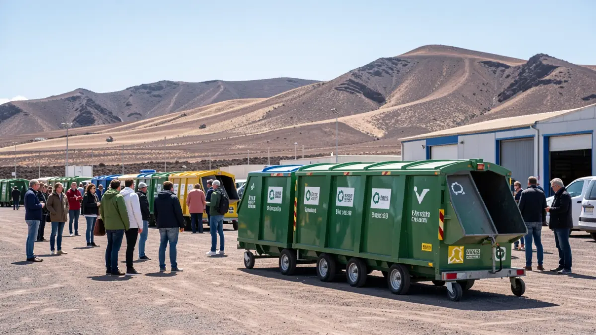 Generic image of recycling containers in Fuerteventura.