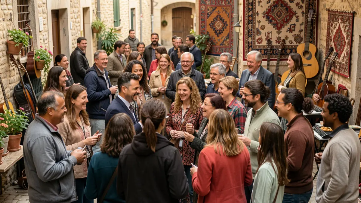 Imagen genérica de personas de diversas culturas interactuando en un evento comunitario.