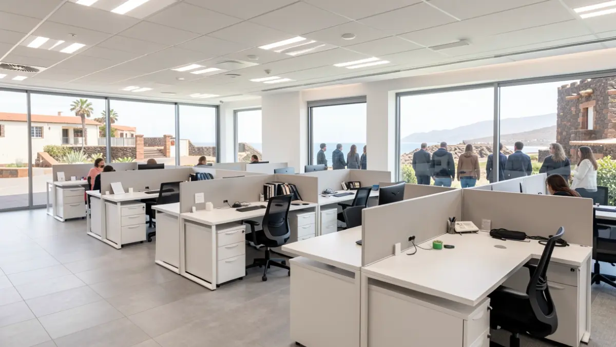 Imagen genérica de unas oficinas públicas modernas y accesibles en Fuerteventura.