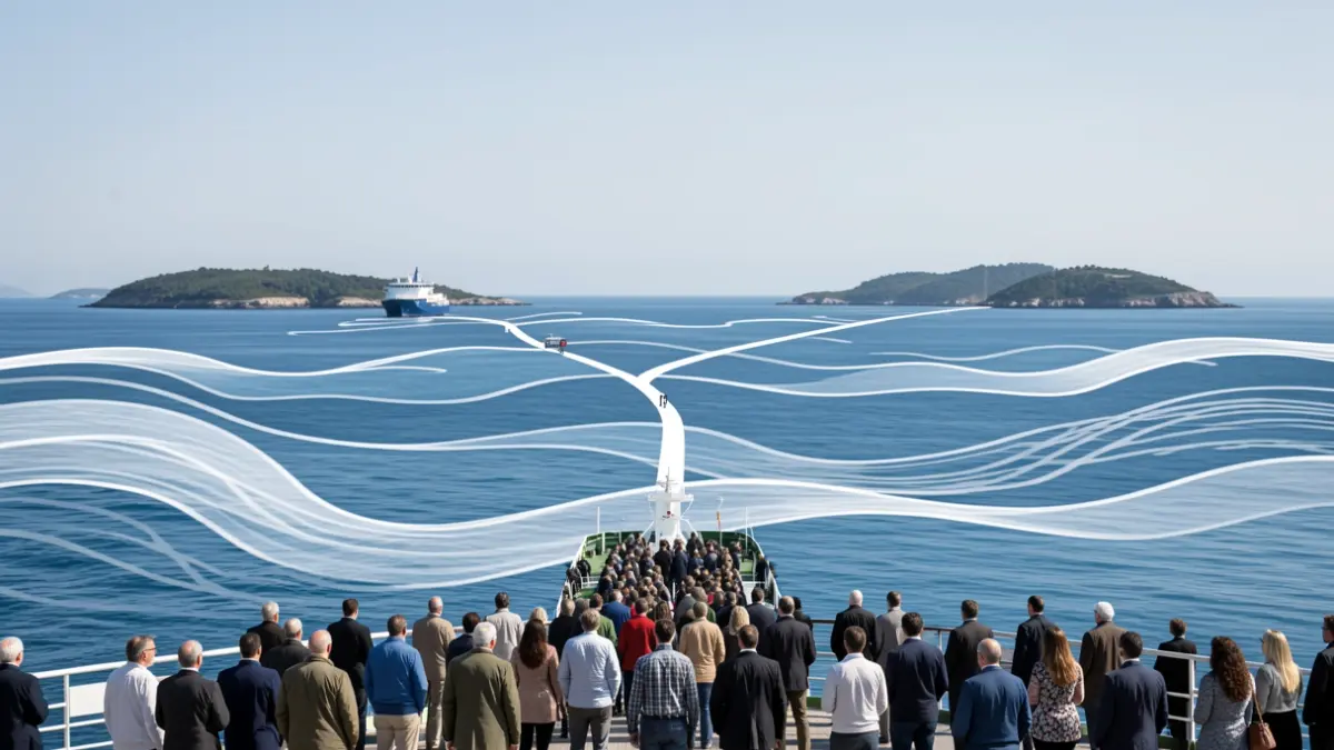 Imagen genérica de una ruta marítima entre islas.