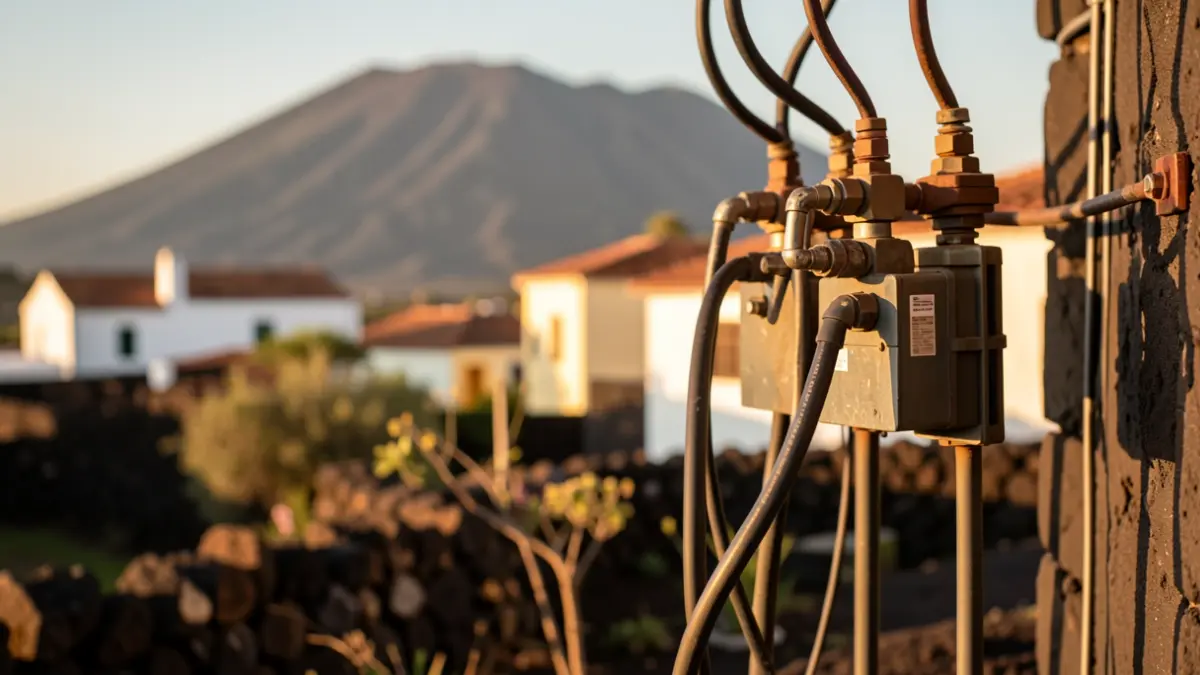 Electrical infrastructure in Garachico, Tenerife.