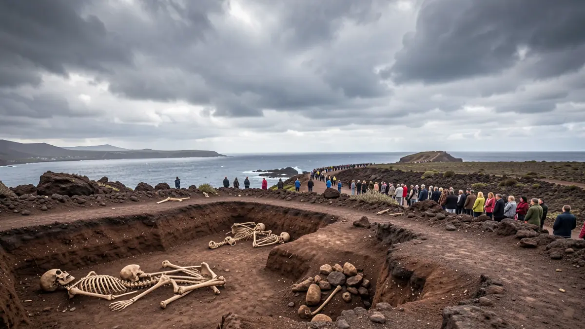 Restos humanos hallados en la costa de Garachico, Tenerife.