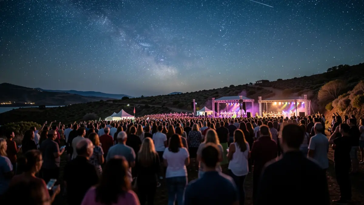 Generic image of an outdoor music festival in a natural setting.