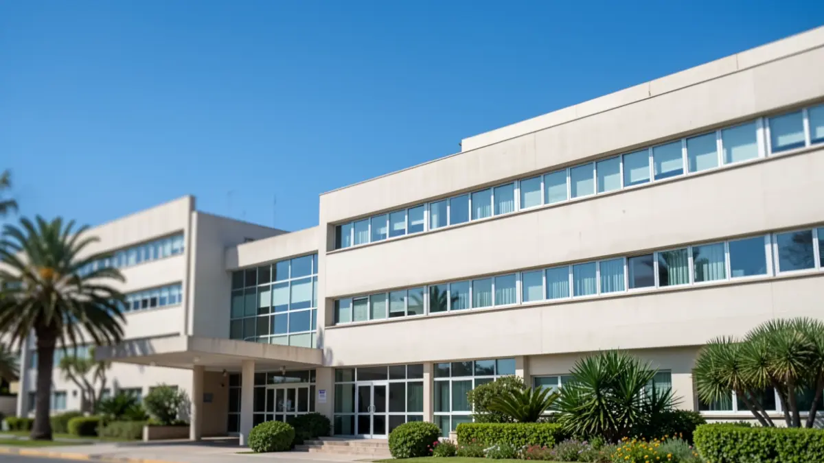 Facade of the Hospital Universitario Nuestra Señora de Candelaria in Canarias.