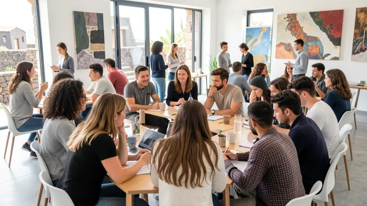 Generic image of young people participating in a workshop in the Canary Islands.