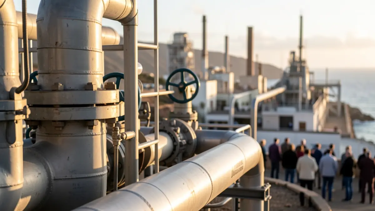 Image of the desalination plant in the Sureste of Gran Canaria.