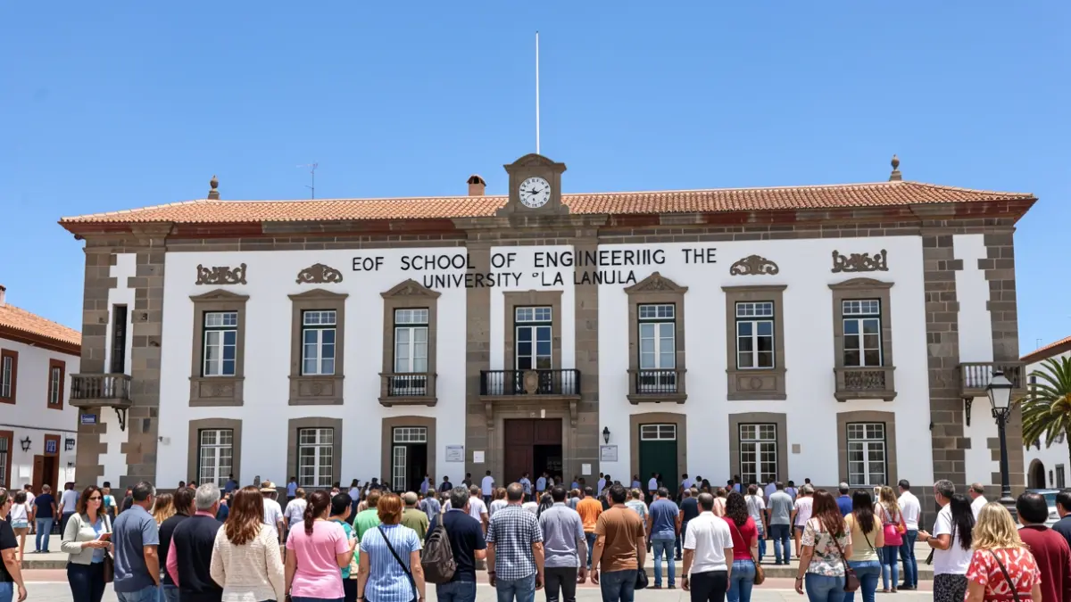 Fachada de la Escuela Politécnica Superior de Ingeniería de la Universidad de La Laguna.