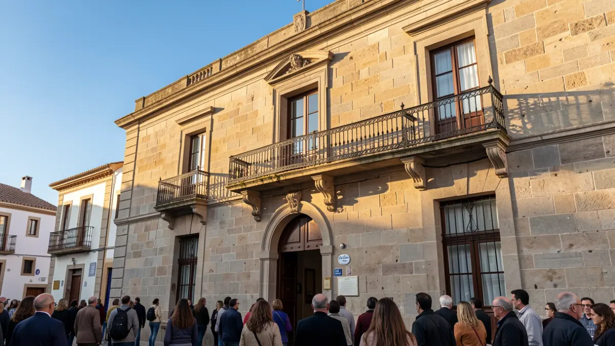 Fachada del Ayuntamiento de Telde bajo la luz de la tarde.