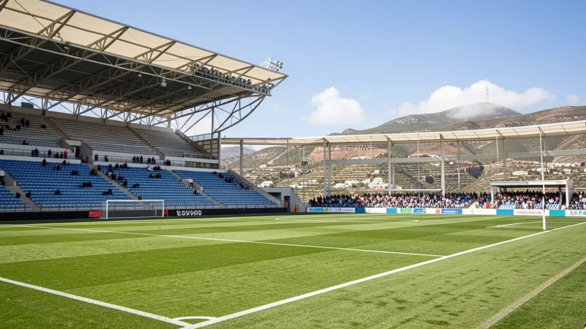 Generic image of a football stadium with a green pitch.