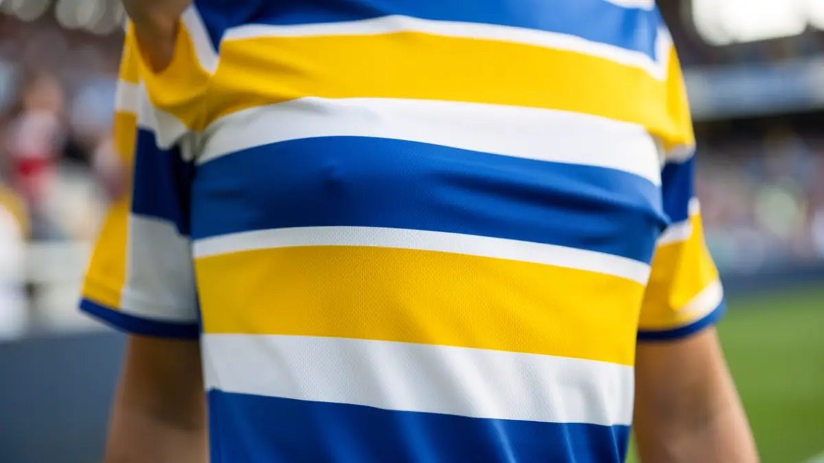 Detalle de la nueva equipación de la UD Las Palmas para la temporada 2026-2027.