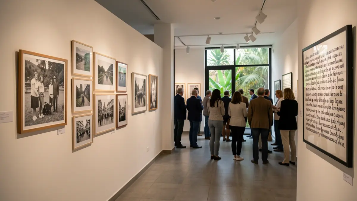 Imagen genérica de una galería de arte universitaria en Canarias que fusiona fotografía y poesía.