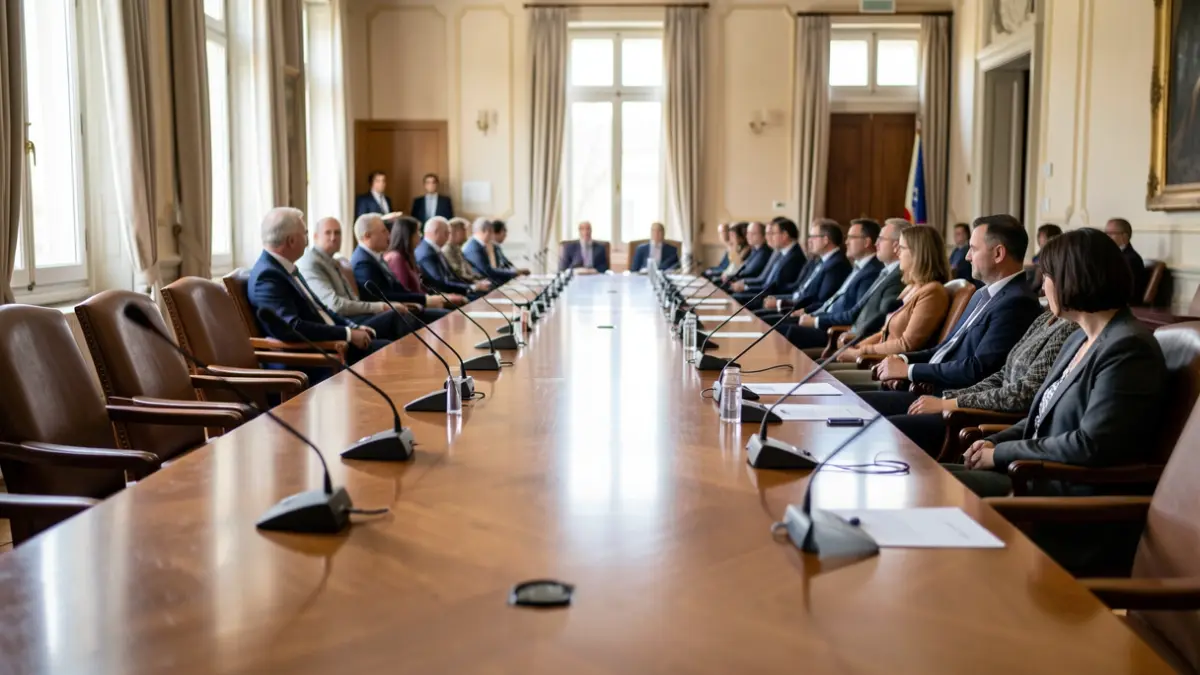 Imagen genérica de una sala de reuniones institucional.