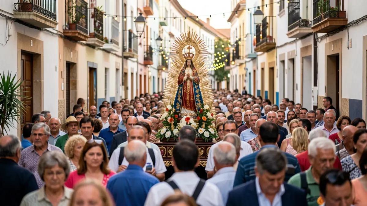 Image of the Virgen del Carmen procession in Las Palmas de Gran Canaria.